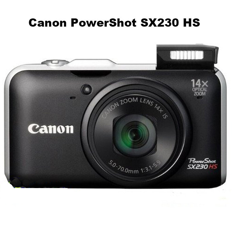 Canon PowerShot SX230 HS 12.1MP Digital Camera - Black Tested | eBay