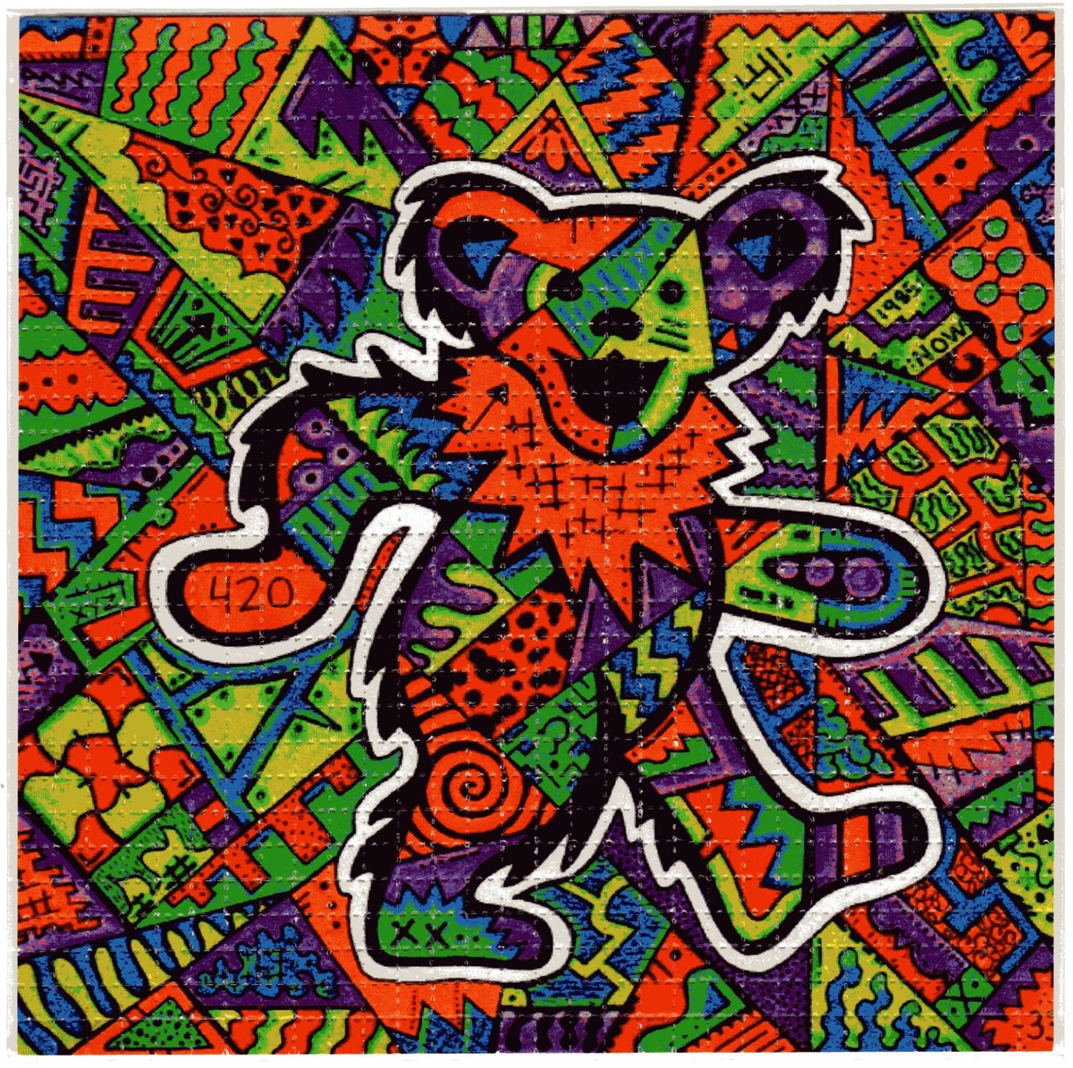 GratefuI Dead Dancing Bear by Areh Blotter Art Perforated Sheet