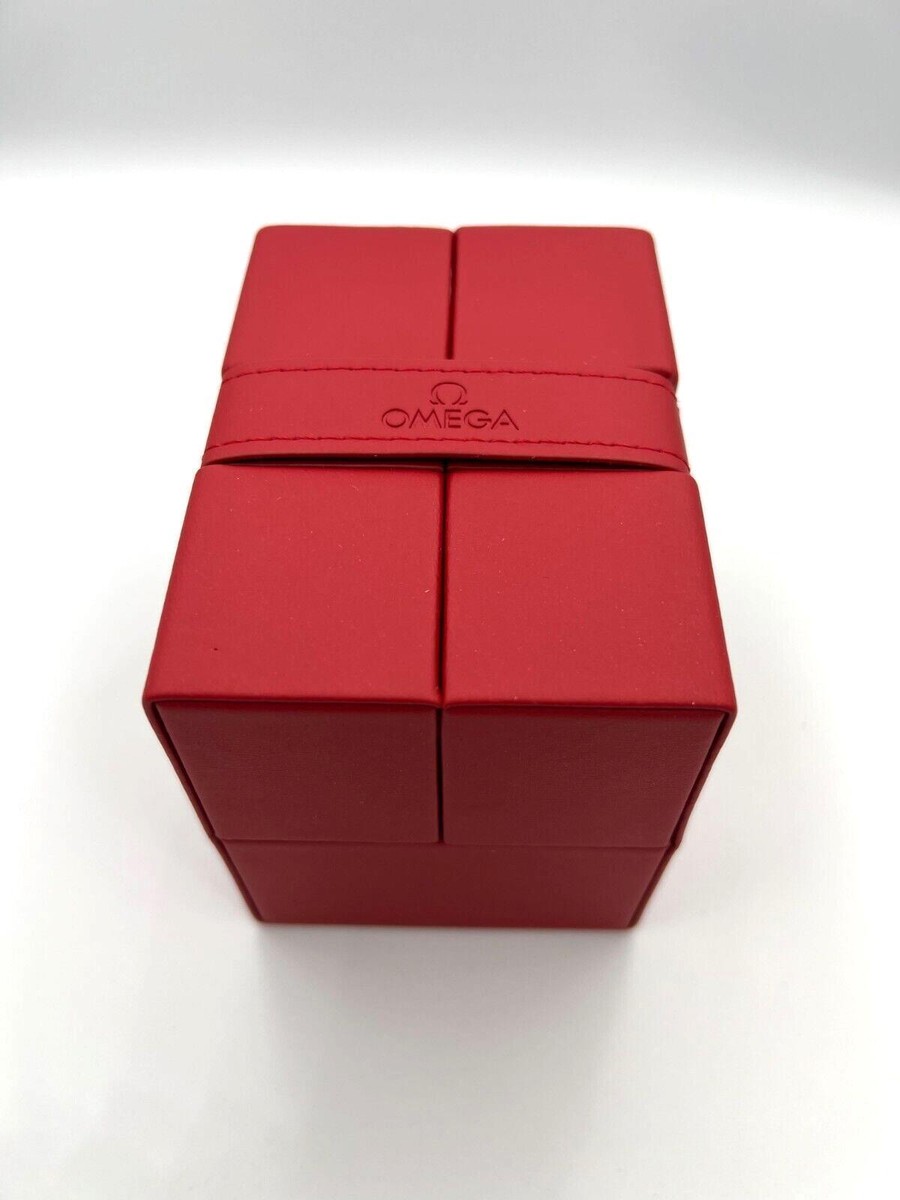 Genuine Omega Red Leather Watch Box Service Travel Case | eBay