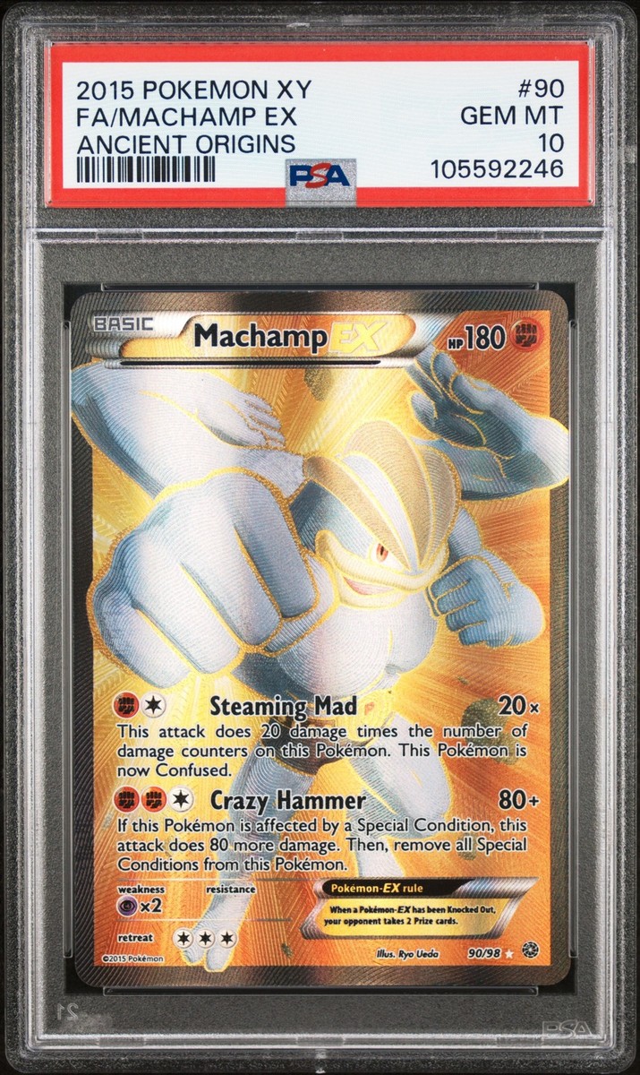 2015 POKEMON XY ANCIENT ORIGINS #90 FULL ART/MACHAMP EX PSA 10 | eBay