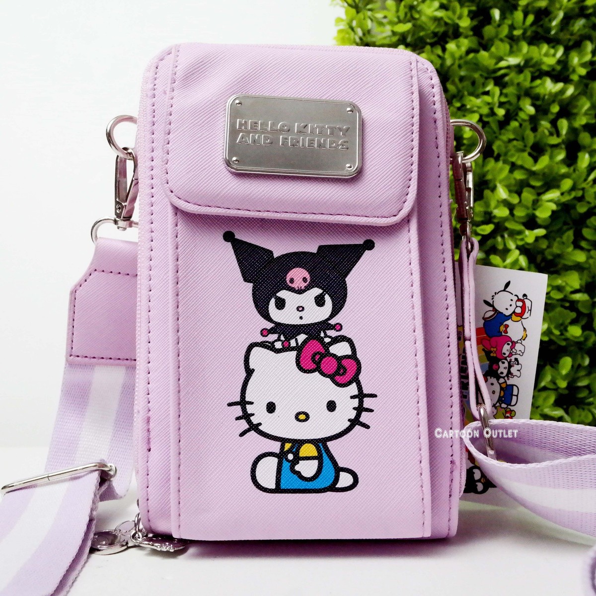 Sanrio Hello Kitty Crossbody Bag Purse Cell Phone Holder Passport
