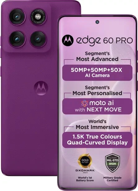 MOTOROLA Moto Edge 60 Pro 5G-Factory Unlocked-Global-12GB 256GB