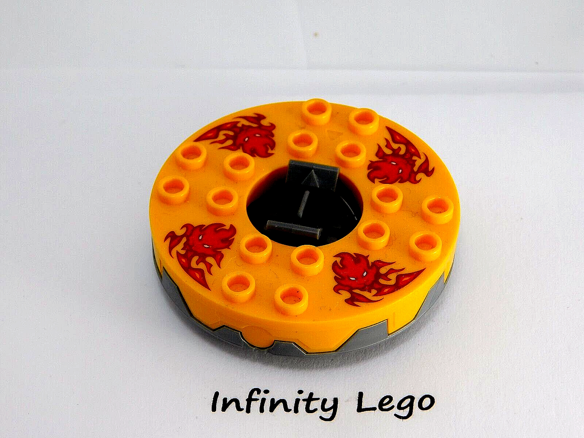 LEGO Ninjago Kai ZX Silver Spinner Bright Light Orange Flames