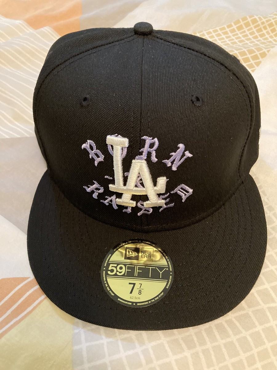 Born X Raised Dodgers 60th Anniversary Patch Hat 7 7/8 New Era New