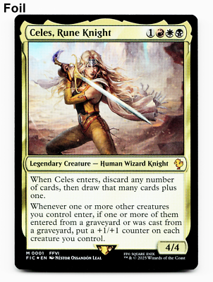 MTG ルーンナイト、セリス 日本語 サージfoil ボーダーレス FF6 MTG