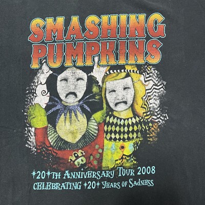 Smashing Pumpkins 20 Years of Sadness Anniversary Tour T Shirt 2XL