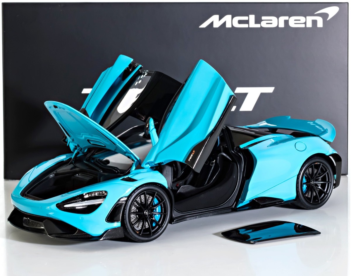 HPD 18002 1:18 McLAREN 765LT (CURACAO BLUE) L.E. OF 600 DIECAST