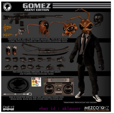 Mezco Toyz 1/12 Gomez Agent Edition Action Figure Toy Model In