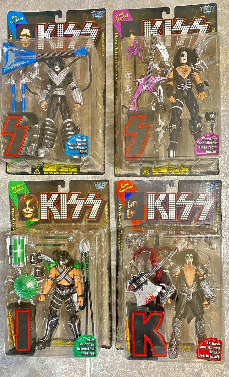 KISS McFarlane Toys 1997 KISS Ultra Action Figure Set of 4 Whole