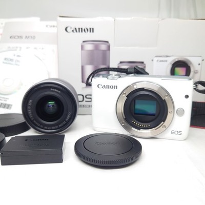N.MINT+] Canon EOS M10 18.0MP camera - White 15-45mm Lens From