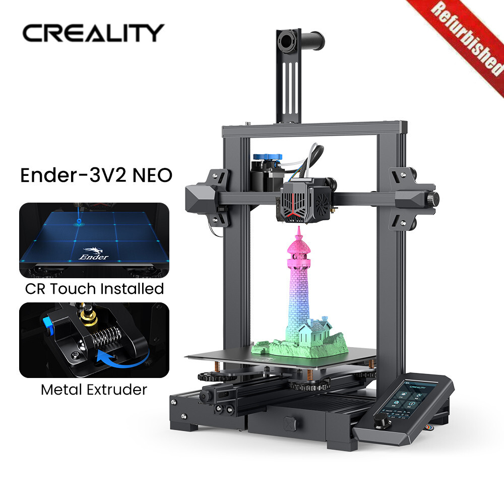 Used Creality Ender-3 V2 Neo 3D Printer Enhanced Accuracy CR Touch