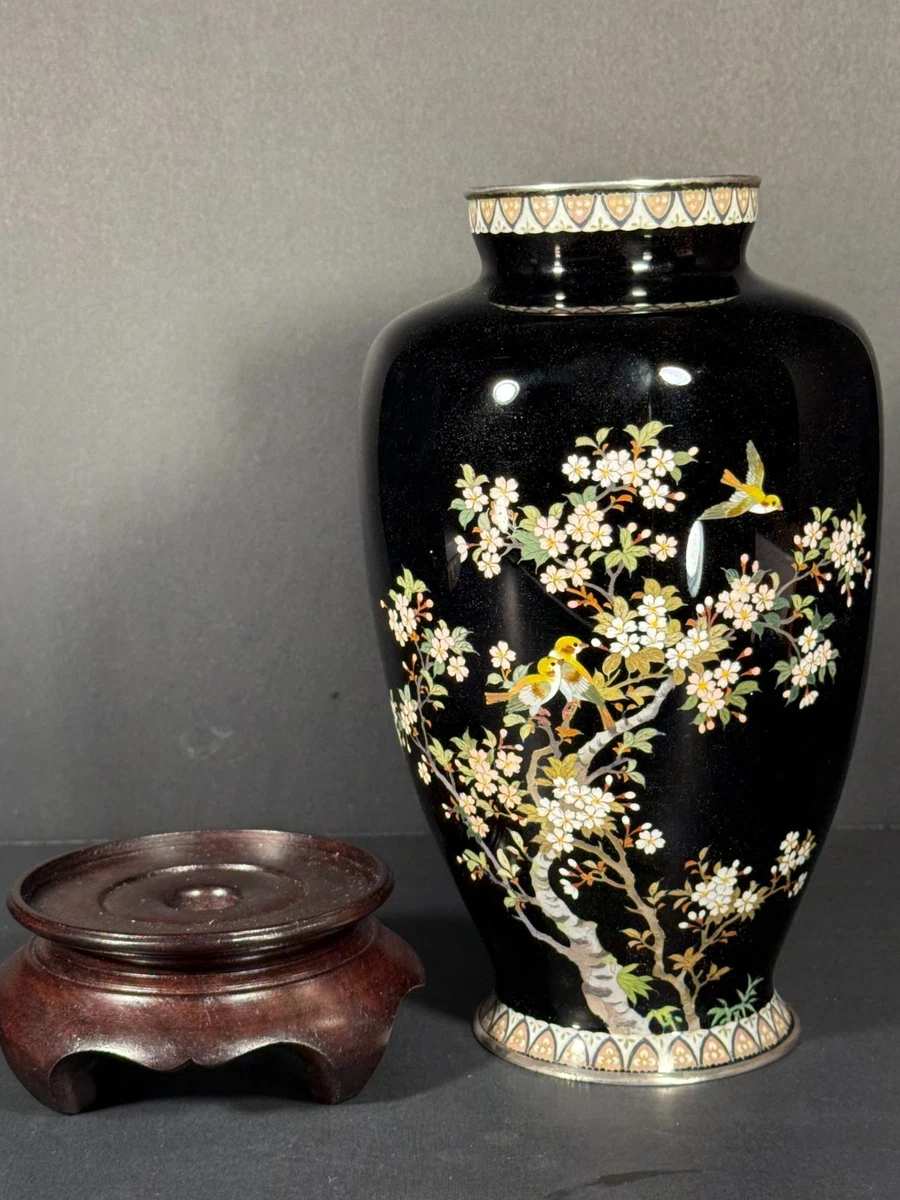 景泰蓝古董原始1850-1899 年日本花瓶| eBay