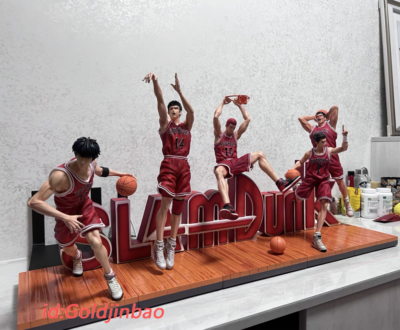 SLAM DUNK 湘北高校 5体セットフィギュア ボトルホルダー付き)SLAM