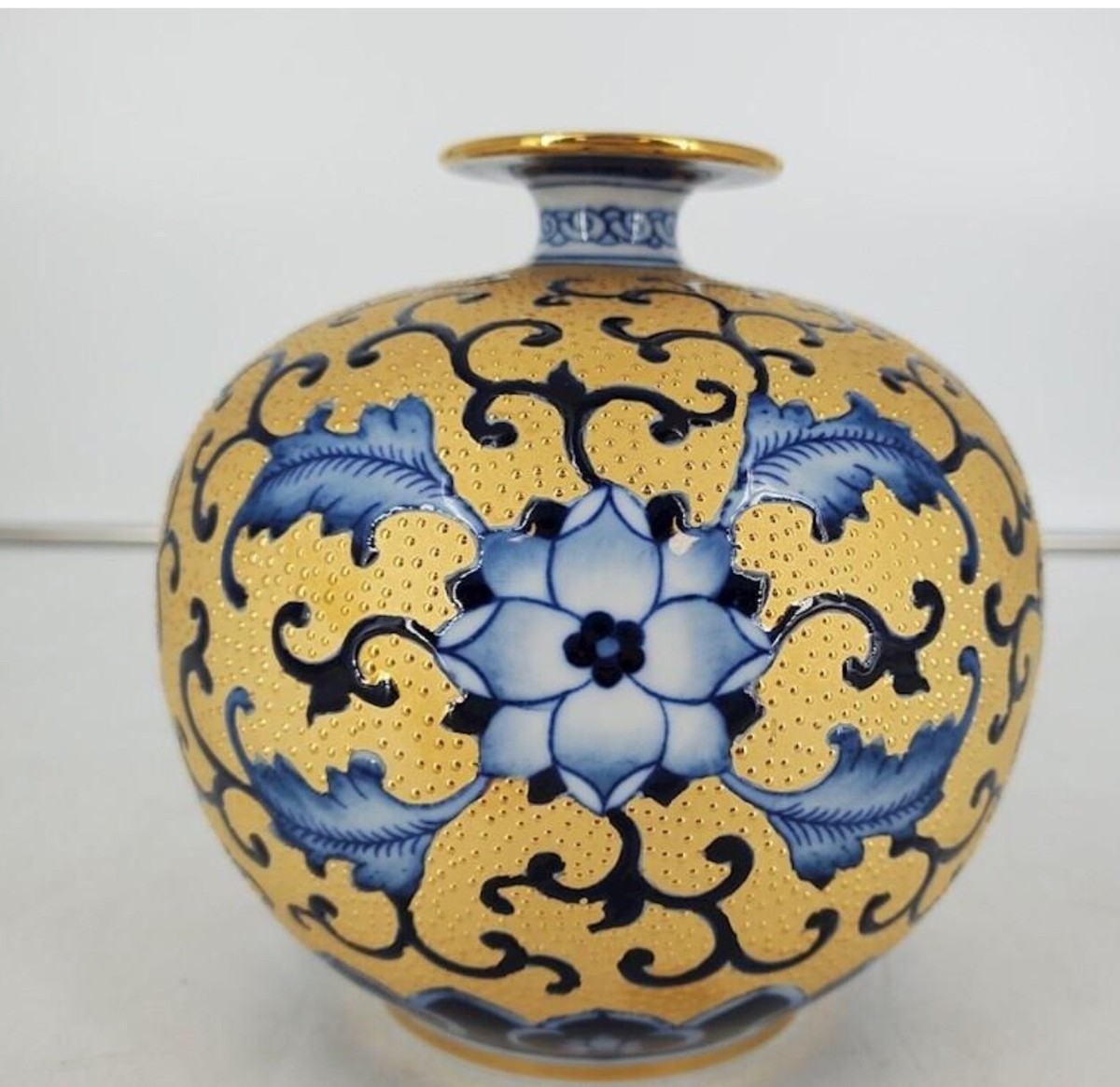 1513 中国大清乾隆年製銘青花瓶 官窯唐物 古美術