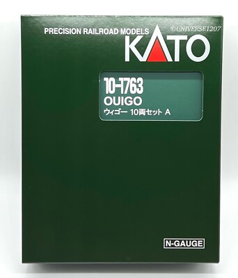 N Scale Kato 10-1763 Ouigo SNCF EMU 10-Car Set NIB High-Speed