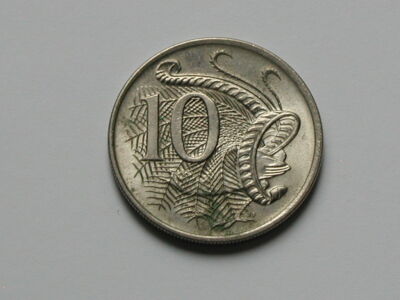 Australia 1979 10 CENTS Elizabeth II Coin AU with Lyrebird