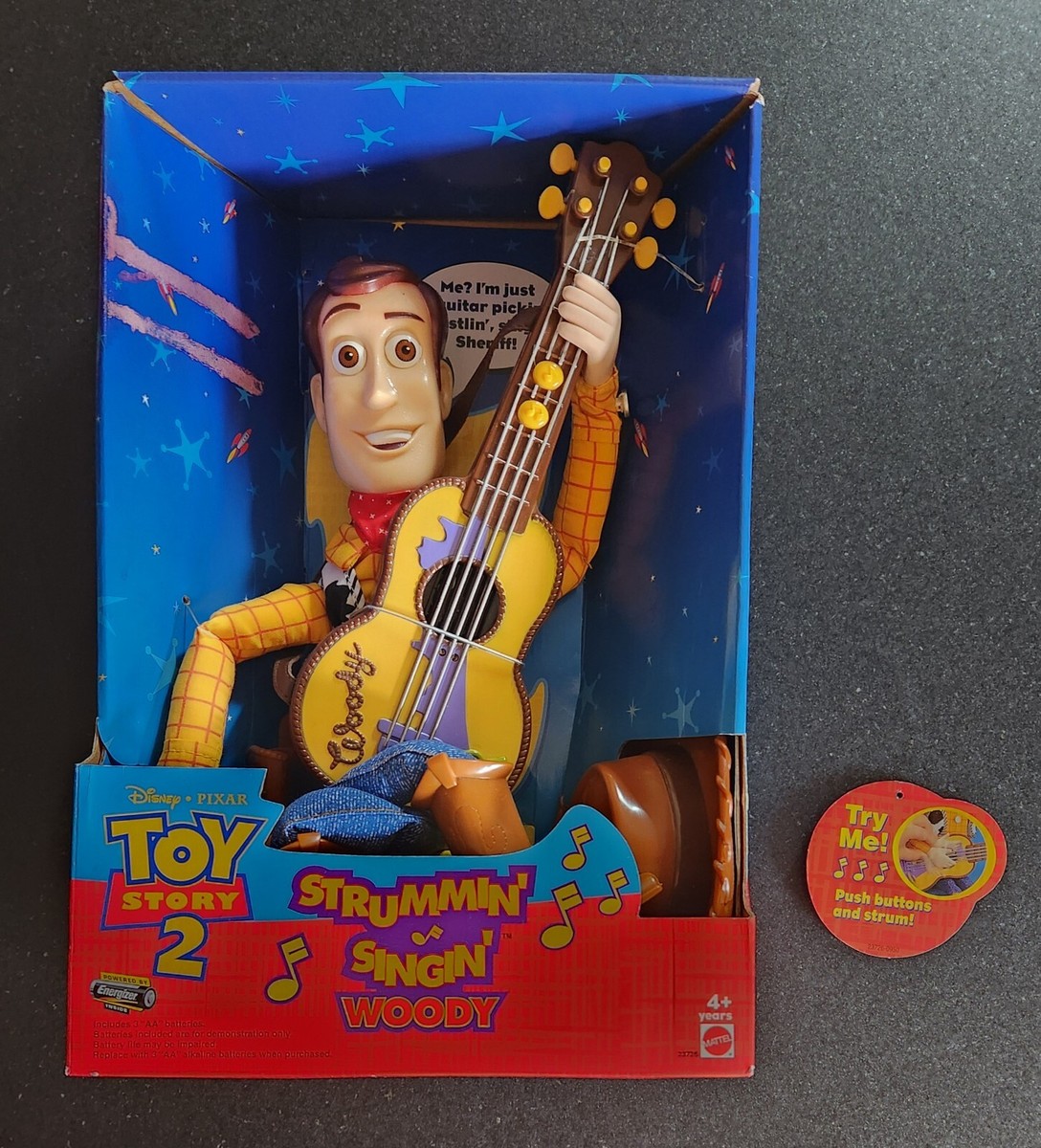 Disney Pixar 1999 Toy Story 2 Strumming Singing Woody New Sealed