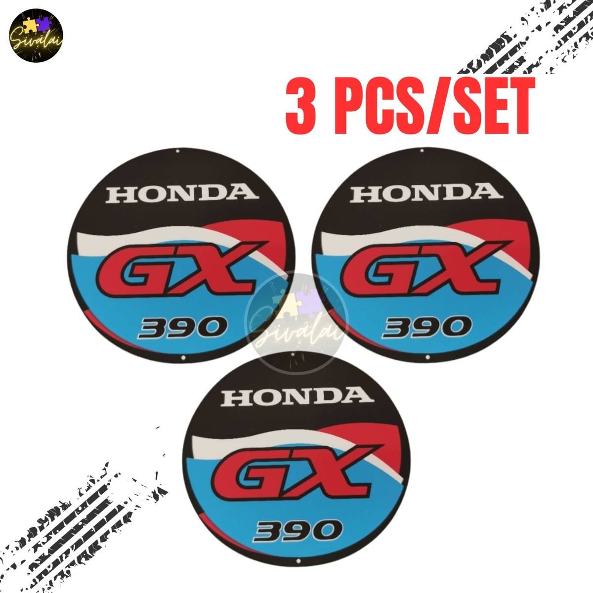 Honda GX390 Blue Genuine Sticker Starter Engine Emblem 87521-Z1C