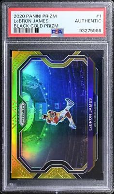 2020 Panini Prizm Kobe Tribute Dunk Lebron James Black Gold 2/5