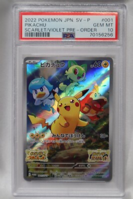 PSA 10 Pikachu 001/SV-P Promo Pokemon Card Japanese Scarlet
