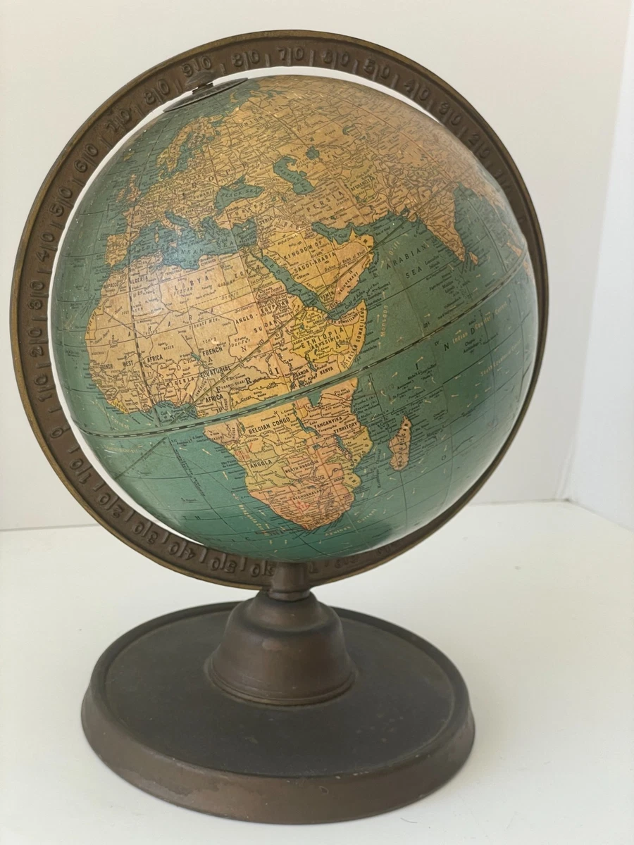 George F. Cram Co. Vintage Original Antique World Globes