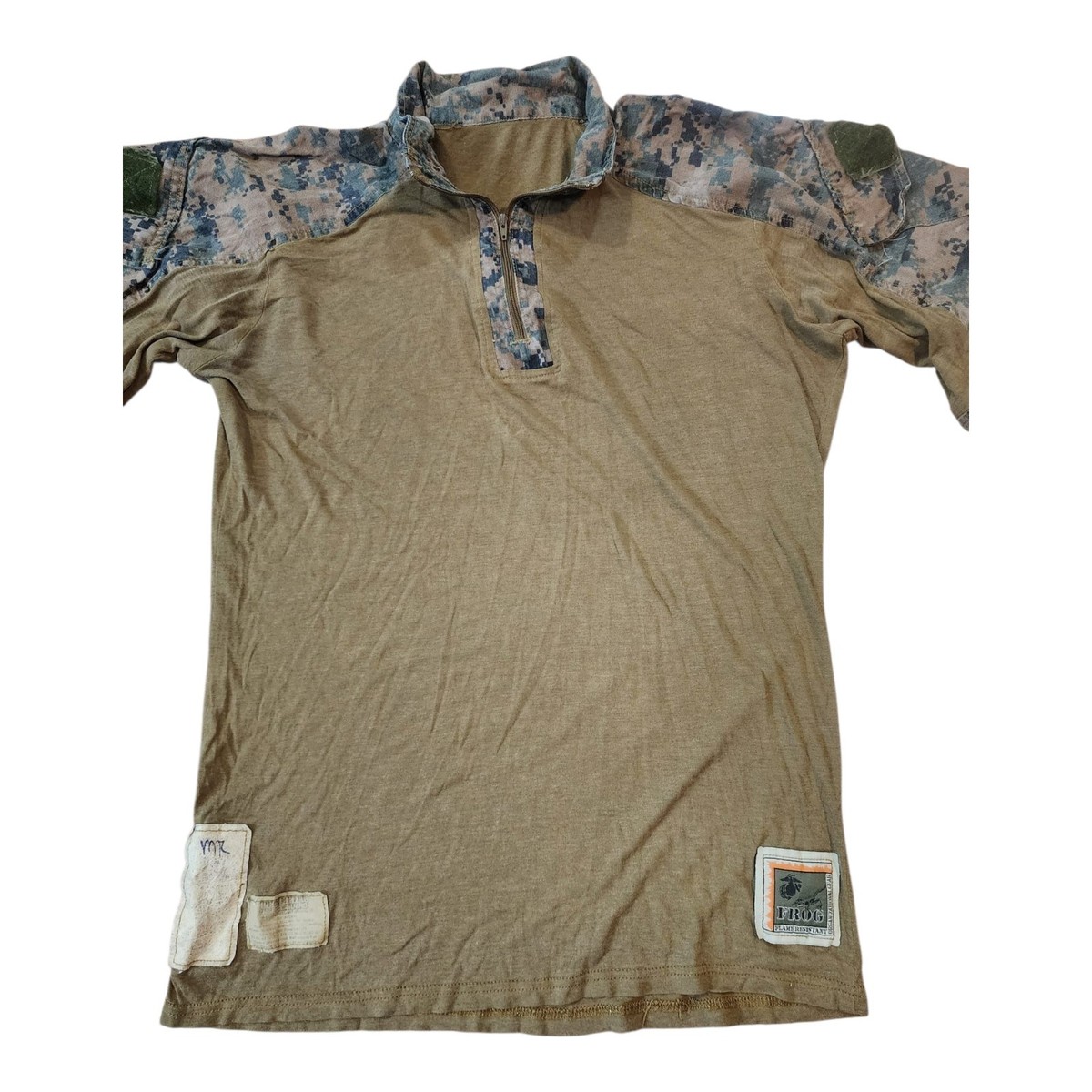 USMC Woodland MARPAT FROG Combat Shirt top Size Medium Regular MR