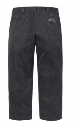 Supreme Snake Print Chino Pant Black SS24 Size 32 Brand New In
