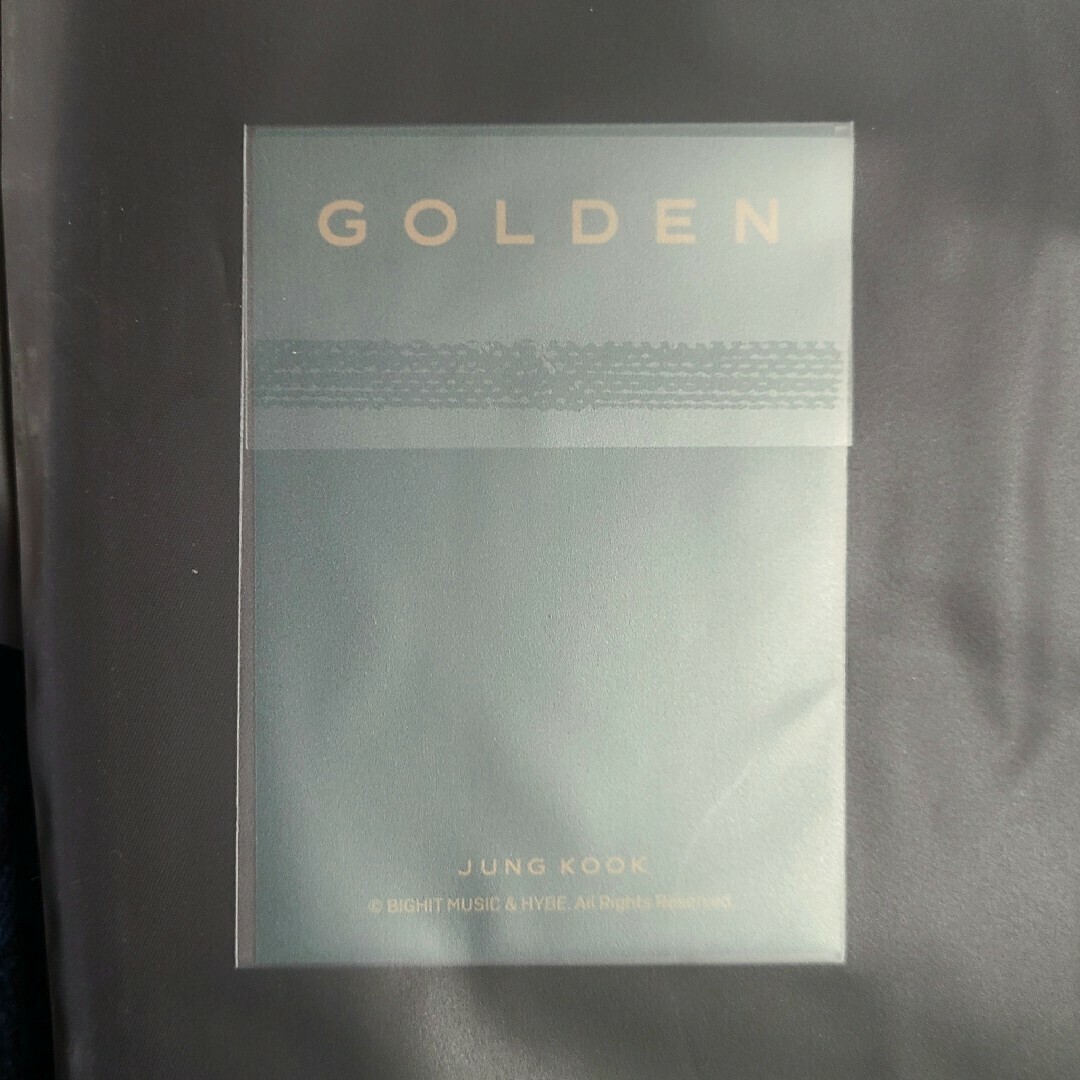 BTS Jungkook Golden Shoulder Bag With Photocard New Black Weverse