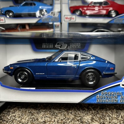 New MAISTO 1971 Datsun 240Z BLUE Special Limited Edition 1/18