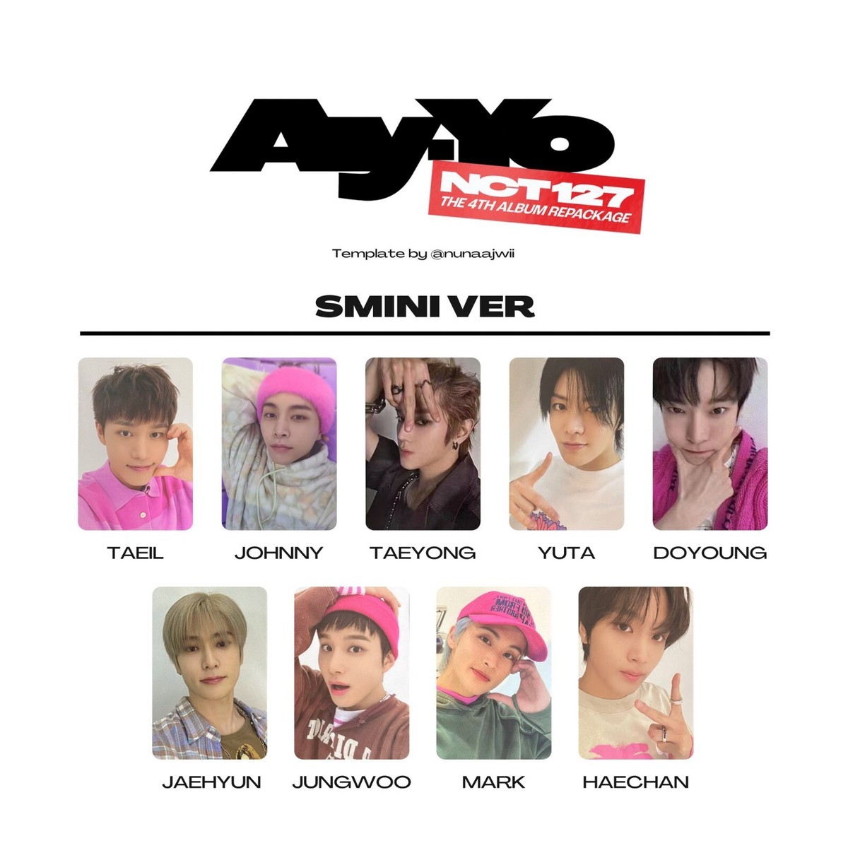 NCT 127 Ay-Yo 4th Repackage Album Official Photocard SMINI Ver | eBay