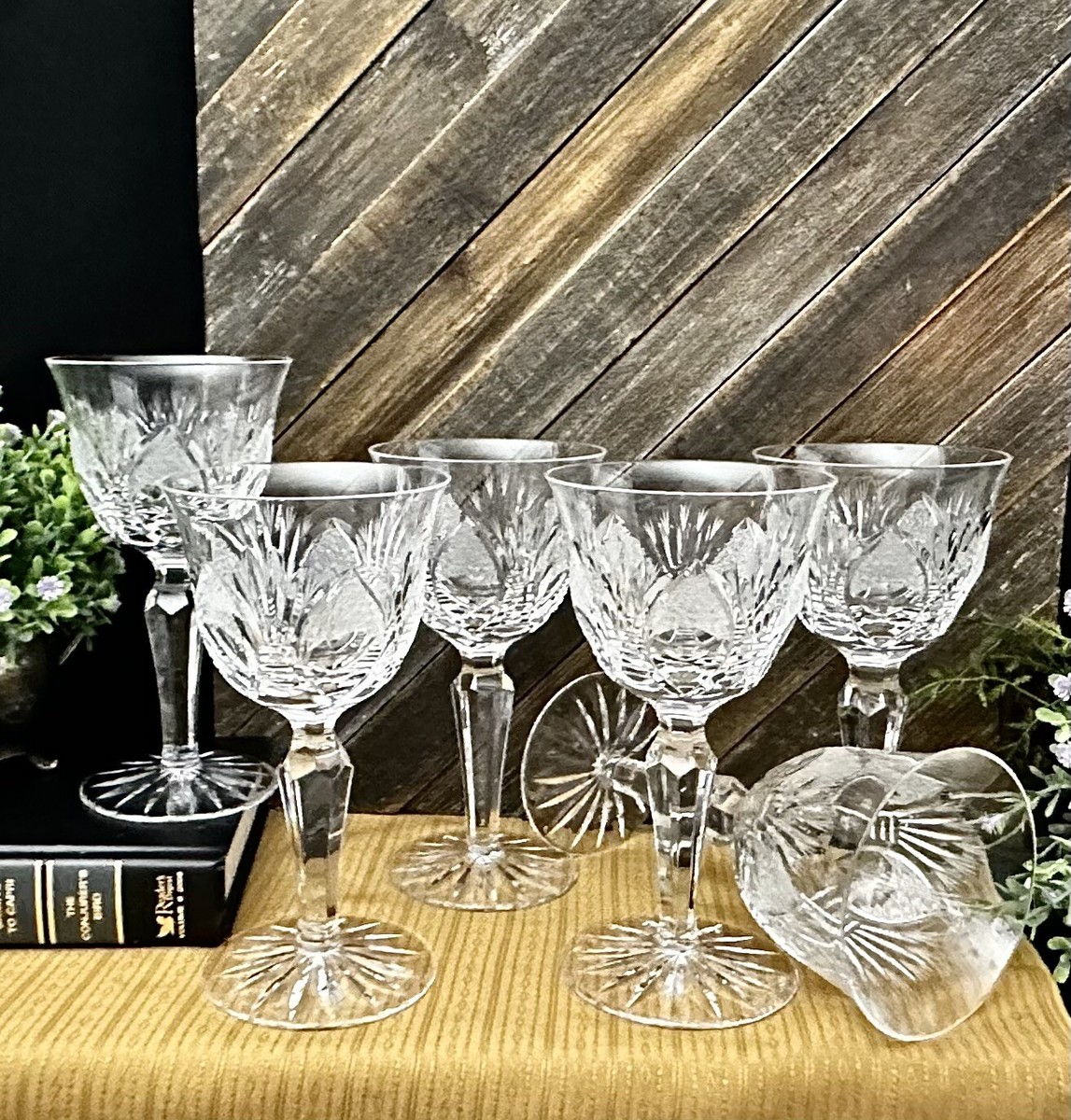 Bohemia Crystal Wine Glasses 24% Lead crystal 8 Oz - Set of 6 * | eBay