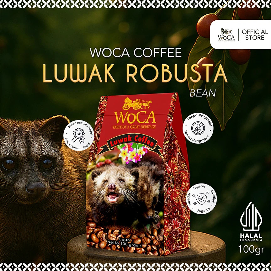 WoCA Kopi Luwak Robusta powder, Bean Coffee 100 gram | eBay