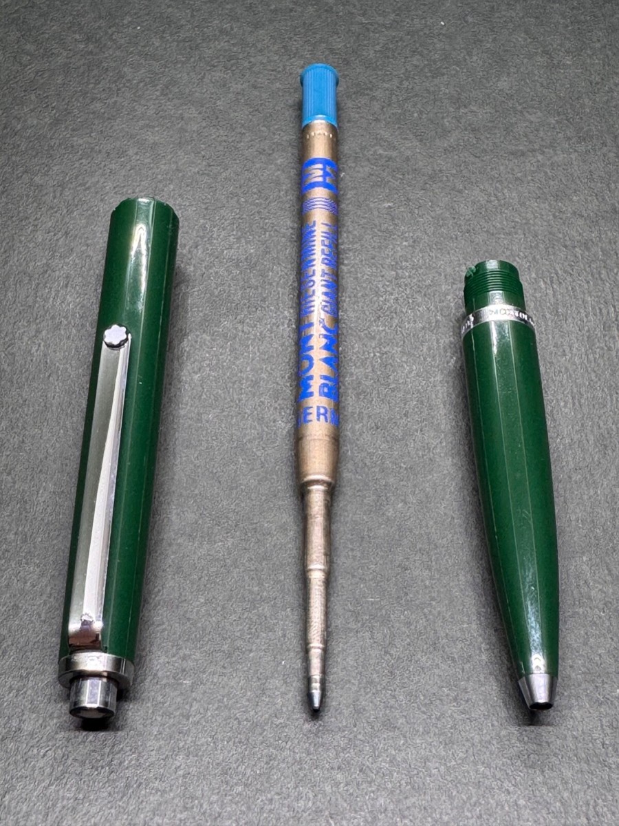 MONTBLANC No.5200 Traveller Green Moss Pusher-Knock '80s Vintage