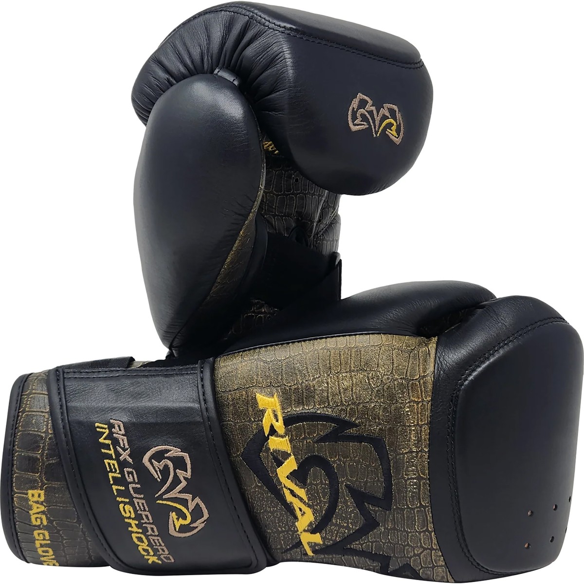 RIVAL Boxing RFX-Guerrero Intelli-Shock Bag Gloves, Croc Skin