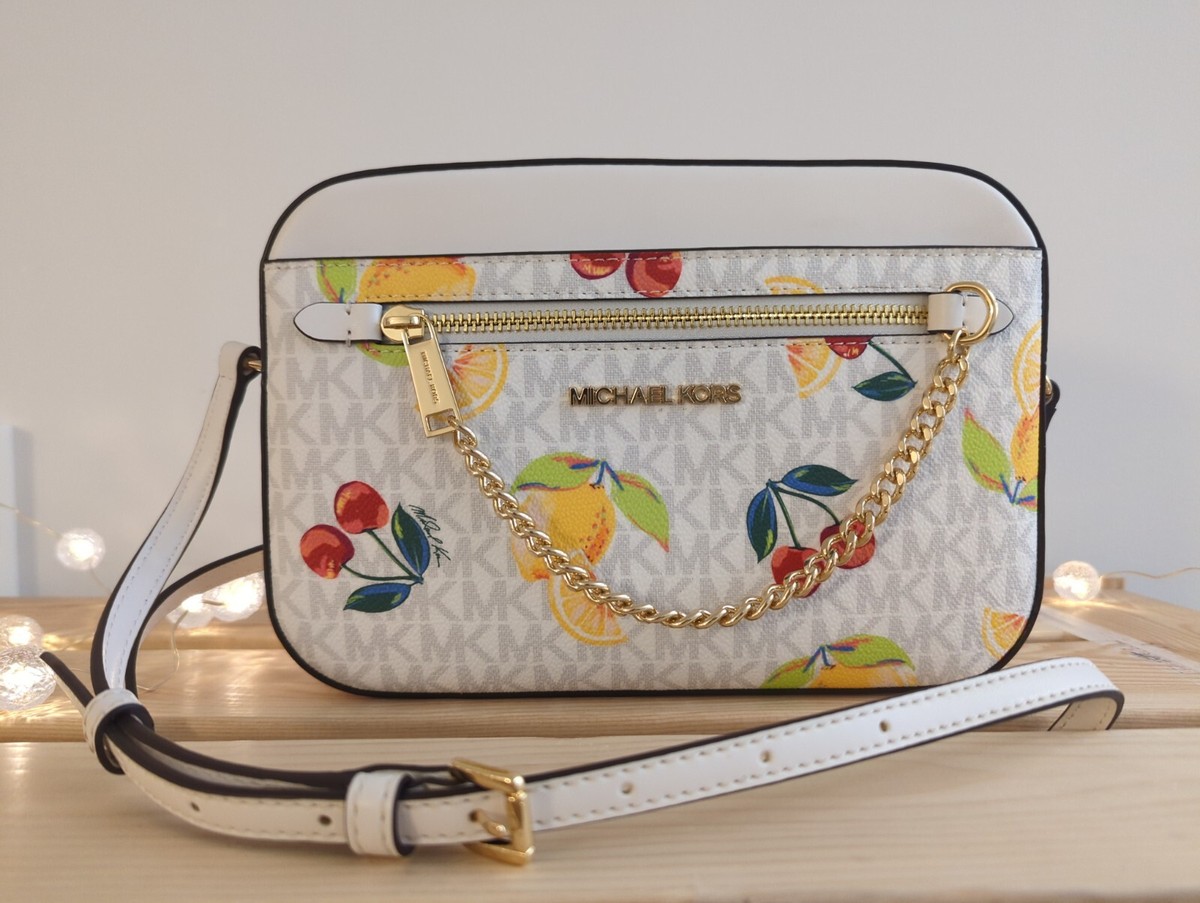 Michael Kors Jet Set Fruit Print Crossbody w/ Lemons & Cherries