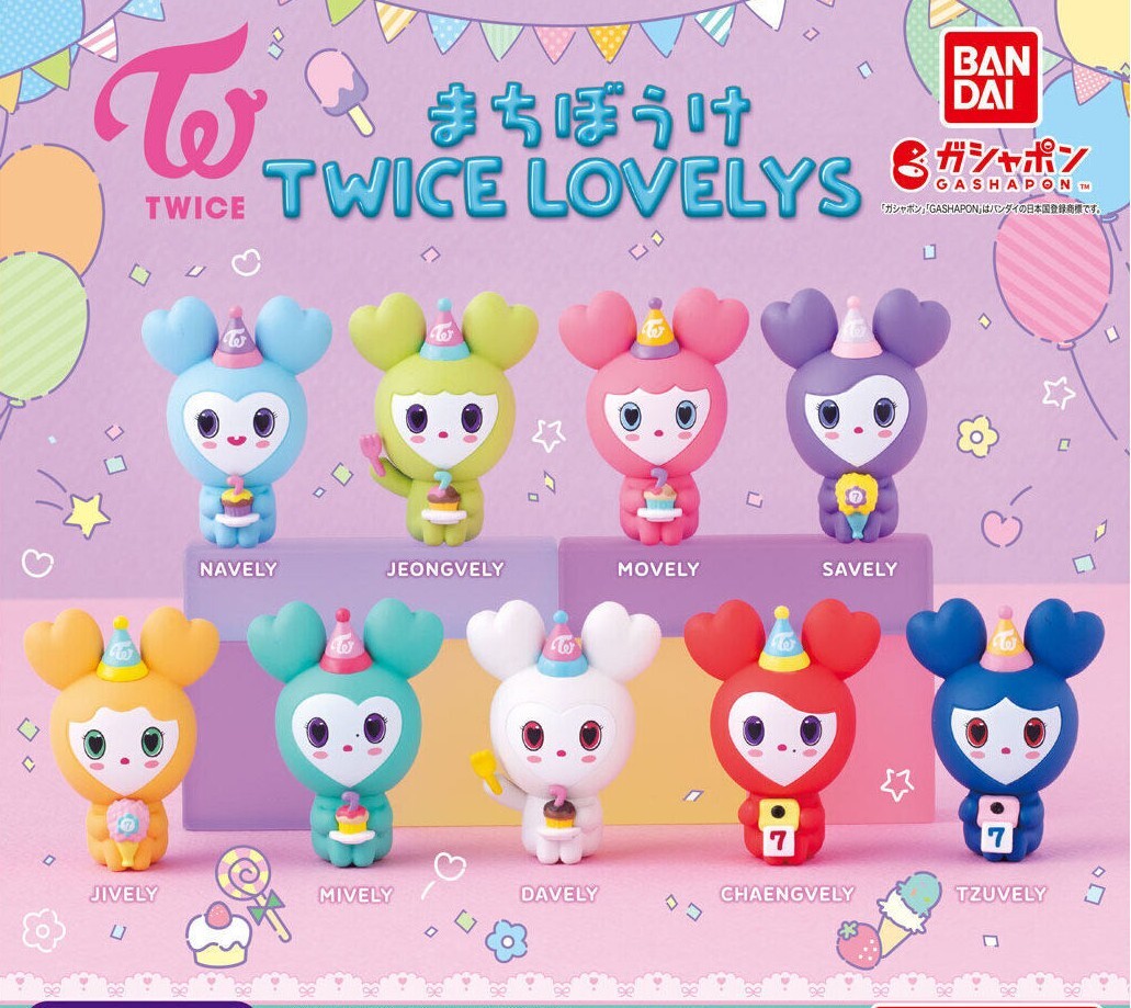 TWICE LOVELYS Machiboke Capsule Toy Mascot Figure Japan Total 9