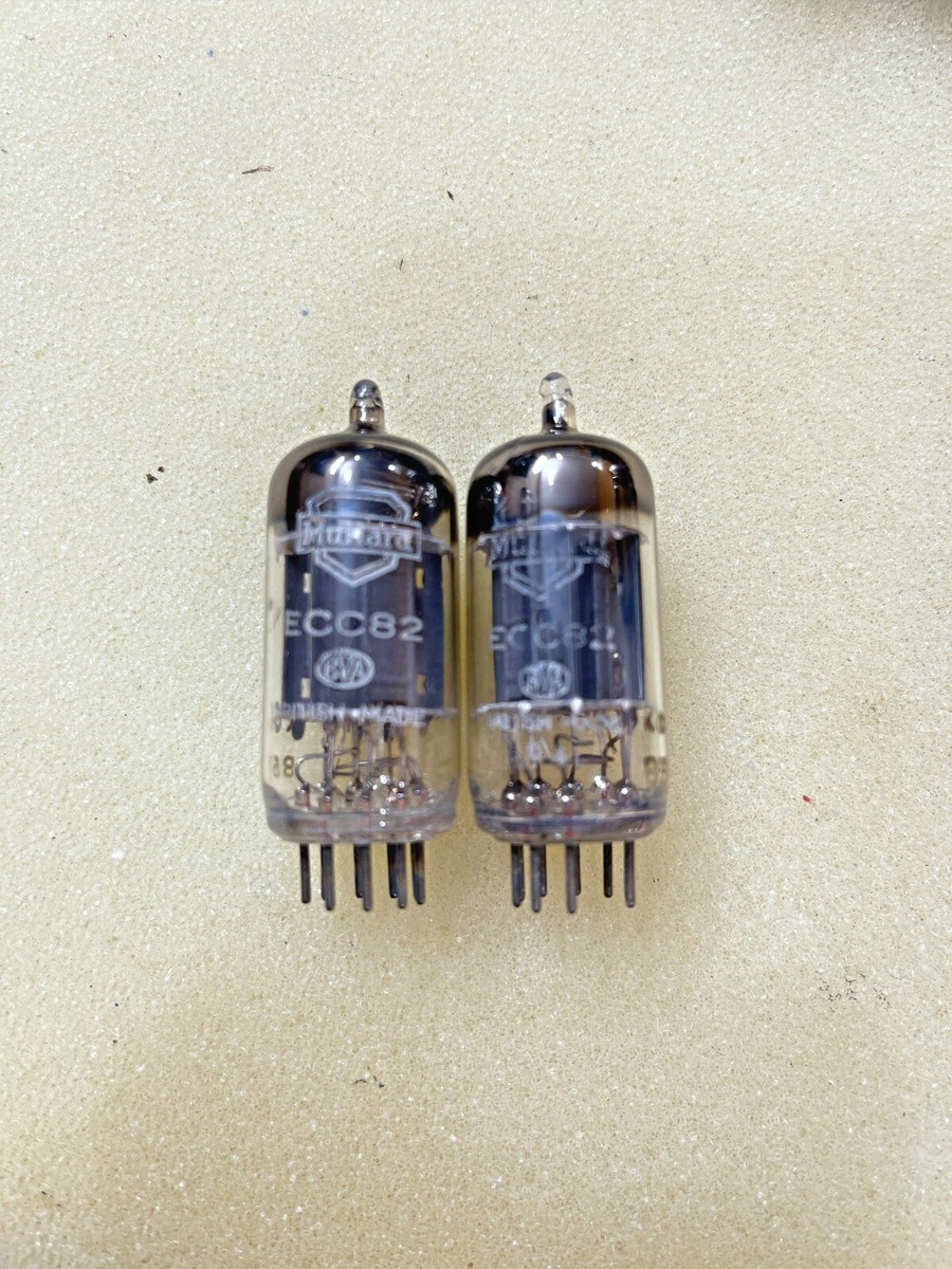 Mullard 12AU7 ECC82 Long Plate Square getter 1955 NOS NIB Matched