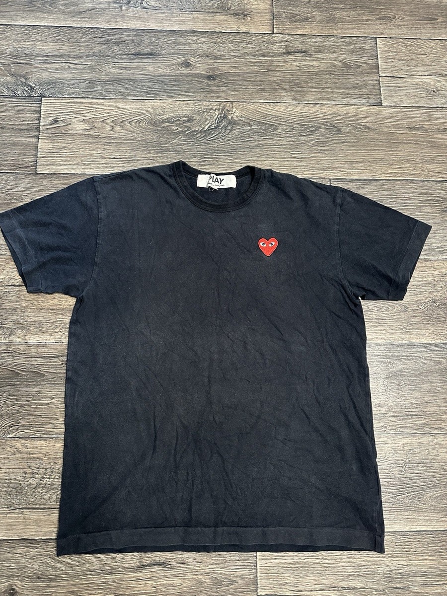 comme des garcons play t-shirt men 2XL black Y2K | eBay