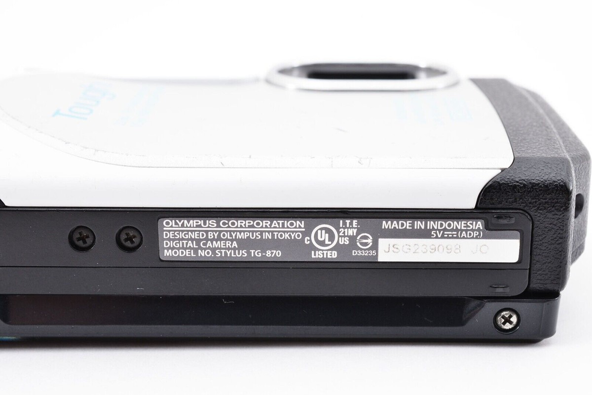 OLYMPUS STYLUS Tough TG-870 digital W/Battery, Charger White | eBay
