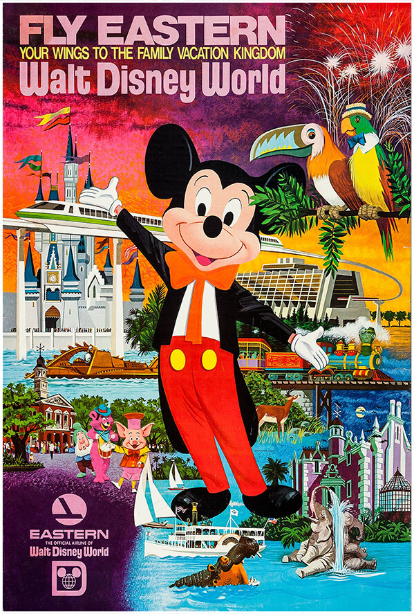 Disney Attraction Poster - Fly Eastern Air Lines - Disney World