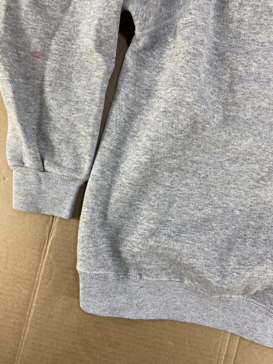 Vintage 70s 80s Youth Kids Blank Plain Hanes Gray Sweatshirt Tee