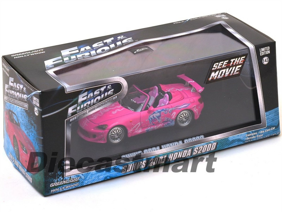 SUKI'S 2 FAST AND 2 FURIOUS 2001 HONDA S2000 PINK 1:43 BY