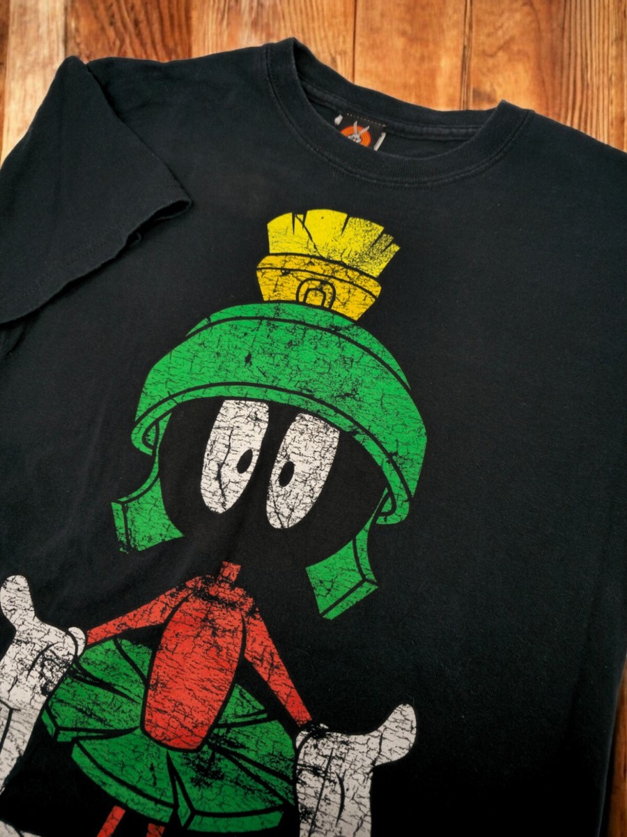 Vintage Looney Tunes Shirt Size Small Black Marvin The Martian
