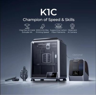 Creality K1C 3D Printer 600mm/s Fast Printing Speed Auto Leveling