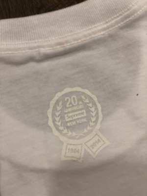 Supreme 20th Anniversary Box Logo SS14 Tee T-shirt White Small