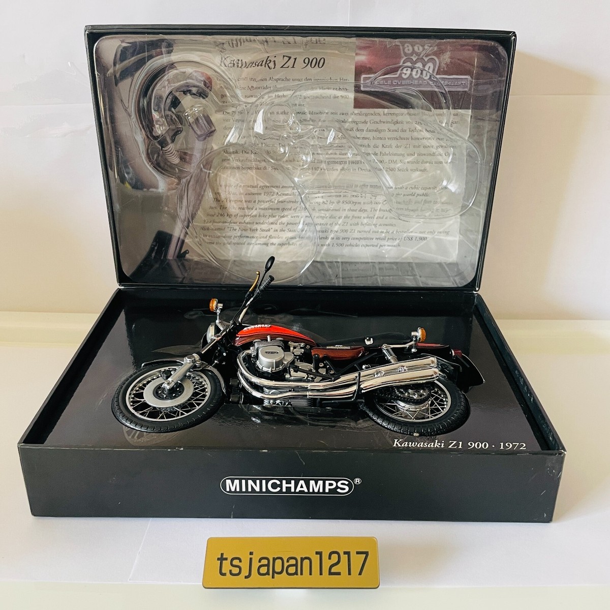 MINICHAMPS 1/12 KAWASAKI Z1 900 Candy Brown 1972 Classic Bike