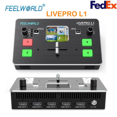 Feelworld LIVEPRO L1 V1 Multi-format Video Switcher Mixer 4XHDMI
