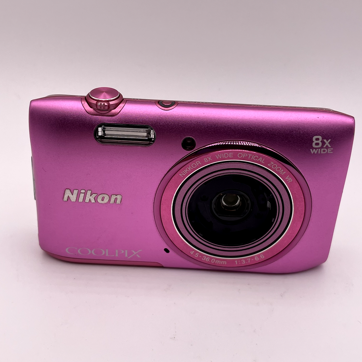 Nikon COOLPIX S3600 16MP Digital Camera – Pink – Lens Shutter
