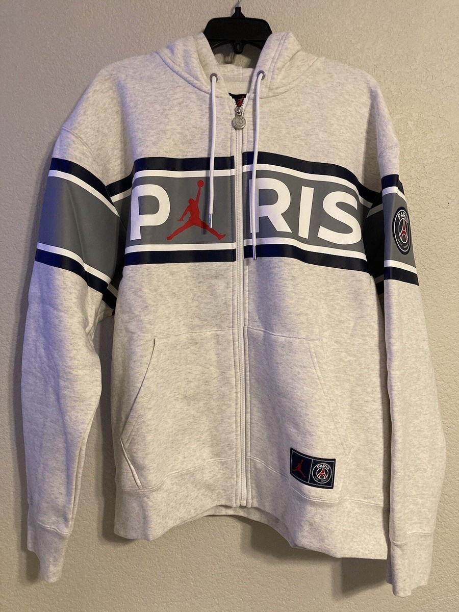 Air Jordan Paris Saint-Germain Full-Zip Fleece Hoodie Size Large