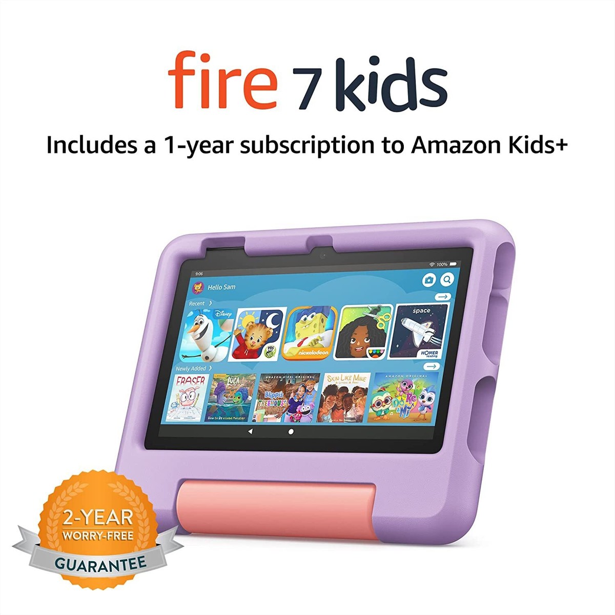 Amazon Fire 7 Kids Edition Tablet Tab 2022 11th Gen with stand for